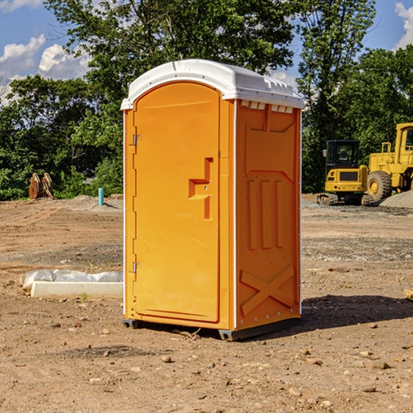 how often are the porta potties cleaned and serviced during a rental period in Hadar NE